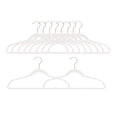 thumbnail image 4 of 10 Uds. Perchas flocadas para ropa, organizador de guardarropa antideslizante, soporte para ropa, camisas, trajes, abrigos, estantes para armario, Blanco Macarena Perchas, 4 of 8