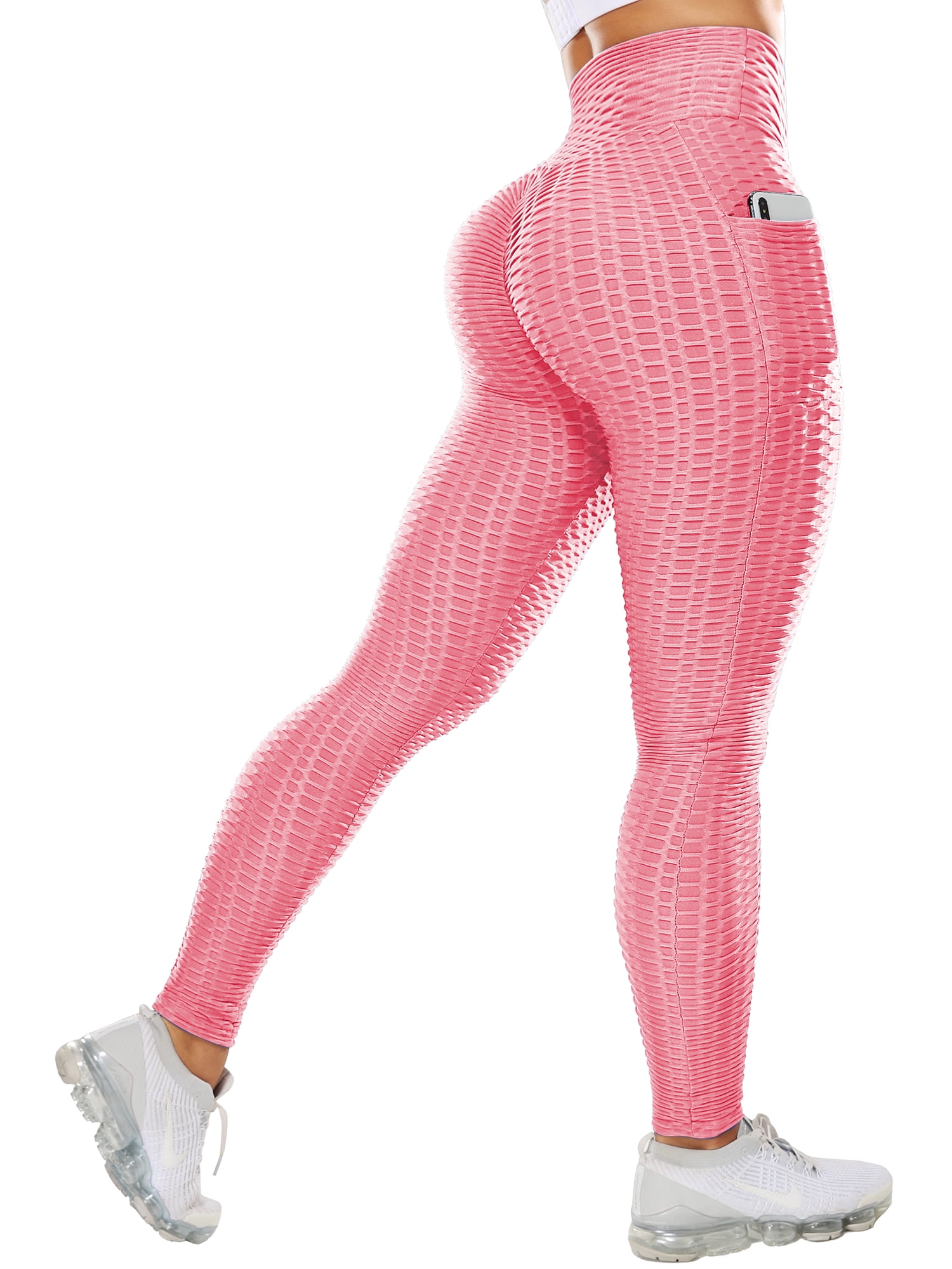Vaslanda Scrunch Butt Leggings for Women Peach Lift Yoga Pant with Pockets High Waist Workout Training Tights Pants