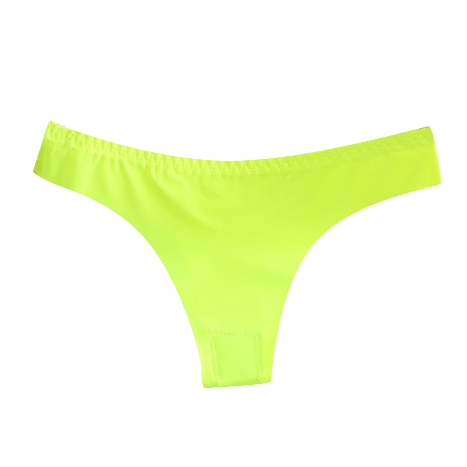 Aayomet Cotton Thongs for Women Seamless Thong Panties Women's Breathable  Stretch Thong Underwear Thong 1 Piece Thread,Yellow S