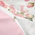 thumbnail image 4 of Catabedysis Romantic Flowers Blossom Twin Duvet Cover,Pink Bows Personalized Letter Twin Bedding For Girls,Pink Reversible,2-Piece,1 Duvet Cover and 1 Pillowcase, 4 of 6