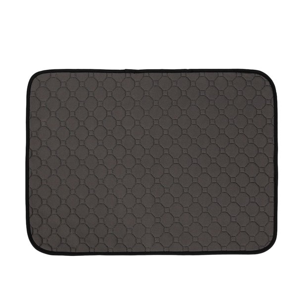 EeaseMX 1 almohadilla absorbente para orina de mascotas, alfombrilla de baño para perros y cachorros (gris, talla S)