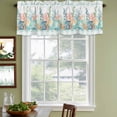 thumbnail image 6 of 2 Pack Summer Beach Valance for Window Ocean Colorful Coral Shell Starfish Seaweed Green Plaid Kitchen Valance Rod Pocket Short Curtain Topper Decorative Window Treatment for Living Room 42"x12", 6 of 9