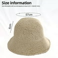 thumbnail image 2 of Sombrero de paja para mujer, sombrero de pescador tejido, sombrero de playa, gorra plegable, gorras de verano, sombrero de pescador para mujer, 2 of 5