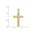 thumbnail image 3 of 14k Real Gold Crucifix Cross Pendant for Men and Women Polished Two Tone Religious Necklace with INRI Jesus Figure Spiritual Latin Christian Jewelry, 3 of 6