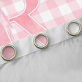 thumbnail image 4 of Manfei Pink Geometric Gingham Letter R Blackout Curtains,Personalized Monogrammed Gifts Window Curtains Pack of 2 (38x45 Each), 4 of 6