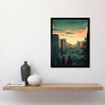 thumbnail image 2 of Skyscrapers by Forest Urban Architecture Landscape Art Print Framed Poster Wall Decor 12x16 inch, 2 of 5