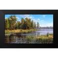 thumbnail image 2 of Basov, Sergej 24x16 Black Modern Framed Museum Art Print Titled - Forest lake, 2 of 5