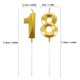 thumbnail image 2 of Golden Number Candles for Birthday Cake Celebration 2Pcs Pack, 2 of 4