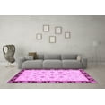 thumbnail image 3 of Ahgly Company Indoor Square Oriental Purple Traditional Area Rugs, 6' Square, 3 of 4