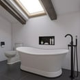 thumbnail image 4 of 67" White Matte Pedestal Solid Surface Resin Bathtub, 4 of 12