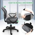 thumbnail image 2 of Funda de silla de oficina Sincero de cuero PU impermeable gris, 2 of 5