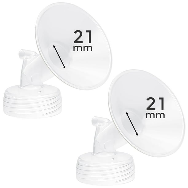 Piezas de extractor de leche compatibles con Paruu Spectra S1 S2, 21 mm, paquete de 2