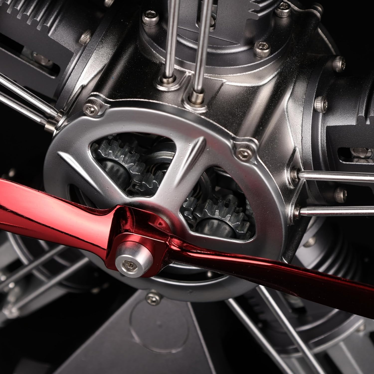 TECHING 5-Cylinder Radial Engine Model Kit That Runs Mechanical Metal Assembly