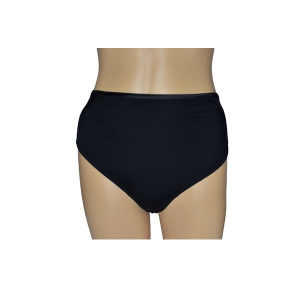 La Perla Women's Black Mesh Brief with Silk Trim High Cut 1 XS