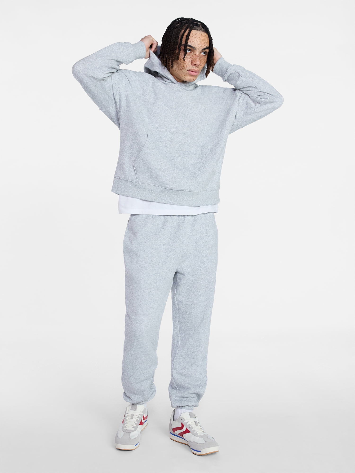 No Boundaries Oversized Hoodie with Long Sleeves, Men's XS-4XLT