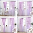 thumbnail image 7 of Bullpiano Leaf Embroidered Sheer Panel, Closet Curtains for Bedroom Closet Door, Outdoor Curtains, Boho Curtains for Bedroom, Window Crushed Gauze Room Curtain Voile Tulle Window Drapery Rod Pocket, 7 of 7