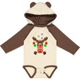 thumbnail image 3 of Inktastic Cute Christmas Reindeer with Red Nose, Ornaments and Bow Tie Boys or Girls Long Sleeve Baby Bodysuit, 3 of 5