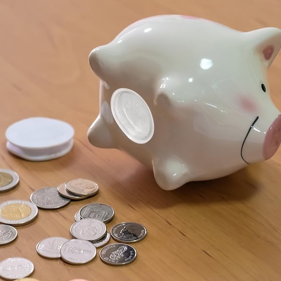 Niceauty Transparent PVC Money Saving Box Cover Durable Home Storage Jar Plug 10Pcs