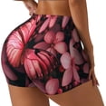 thumbnail image 1 of Fotbe pink butterfly Shorts Sin Costuras – Shorts Deportivos de Cintura Alta para Mujer, Elásticos para Gimnasio, Yoga, Running o Ciclismo-Small, 1 of 8