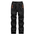 thumbnail image 1 of Pantalones Para Niños Moda Felpa Color Sólido Mantener Caliente A Prueba De Viento A Prueba De Agua Senderismo Al Aire Libre Pantalones De Esquí Negro Odeerbi LM103-11750, 1 of 9
