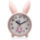 thumbnail image 1 of Despertador para niños, despertador, despertador de conejo, despertador analógico clásico, despertador (rosa), 1 of 5