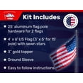 thumbnail image 2 of Titan Telescoping FlagPoles Kit, Aluminum, Bronze Black 25ft, 2 of 7