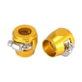 thumbnail image 4 of Unique Bargains 4pcs AN12 Hex Gold Tone Car Hose Finisher Clamp Adapter Line End Cover Connector, 4 of 6