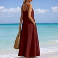thumbnail image 5 of Effortless Summer Bohemian Dress for Everyday Wear Lightweight Loose Fit Sleeveless V-Neck -Free Classic Red XL, 5 of 8