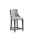 thumbnail image 3 of Manhattan Comfort Fifth 26" Faux Leather Counter Stool in Gray (Set of 2), 3 of 11