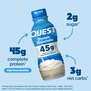 Quest Protein Milkshake, Vanilla Flavor, High Protein, Low Sugar, 14fl oz, 4 Count