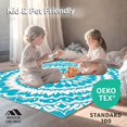 thumbnail image 4 of ODIKA 6'x9' Machine Washable Non-Slip Area Rug, Blossom with Symmetrical Petal Design High Traffic Rug with Pad, Blue, 437688, 4 of 8