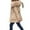 Khaki, variant on Women Mid Length Lined Winter Parka Hooded Coat Trim Adjustable Waist Multi Cargo Pockets 1pc M-XXXL True To Size Plus Size Friendly