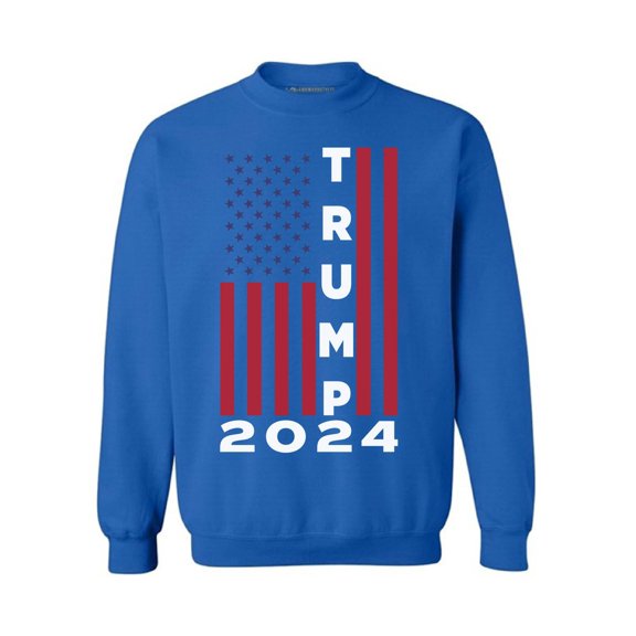 Awkward Styles USA Flag Trump 2024 Men Women Sweatshirt Donald Trump American Political Crewneck Unisex Mr President Sweater Gifts for Republican for Him Her