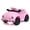 Pink, variant on 12V Vintage Kids Ride On Car with Remote Control, LED Lights, Bluetooth, Pink