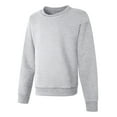 thumbnail image 1 of Hanes Girls ComfortSoft EcoSmart Crewneck Sweatshirt, S, Light Steel, 1 of 3