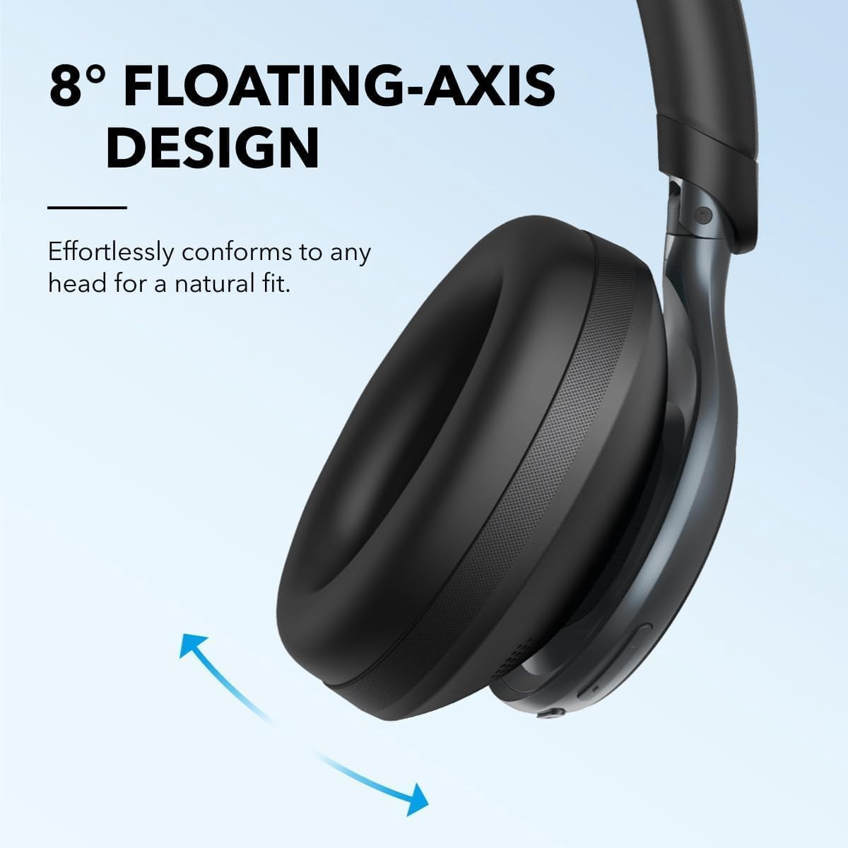 Restored Like New Soundcore by Anker, Space One, Active Noise Cancelling Headphones, 2X Stronger Voice Reduction, 40H ANC Playtime, App Control, LDAC Hi-Res Wireless Audio (Refurbished)