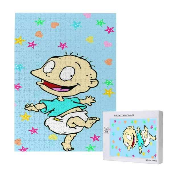 Rompecabezas de 300, 500 y 1000 piezas de Rugrats, divertido juego familiar, juguetes educativos de madera para niños y niñas, regalo para niños adultos