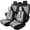 gray and black, variant on 2004 Car Seat Cover for Subaru Forester X, Black and Blue Edges Car Seat Covers, Leather, Front two seats, With a Headrest and Lumbar Support, Waterproof, Beautify the Interior of Old Cars