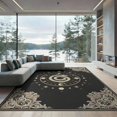 thumbnail image 2 of ODIKA 8'x10' Washable Area Rug Non-Slip Chair-Friendly Mat Snake Gothic Celestial Medallion With Vintage Moon Phase Border for Dining Room, Large Office, Lounge, 2 of 7