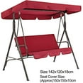 thumbnail image 4 of Patio Swing Canopy Cover Set - Swing Replacement Top Cover + Swing Cushion Cover for 3 Seater Swing Waterproof Sunproof Cover, 4 of 6