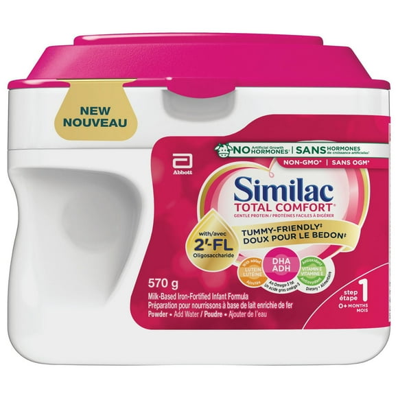 Similac Total Comfort, Préparation Pour Nourrissons, Doux Pour Le Bedon, Facile À Digérer, Maintenant Avec 2’-FL, 0+ Mois, Poudre, 570 g 570G