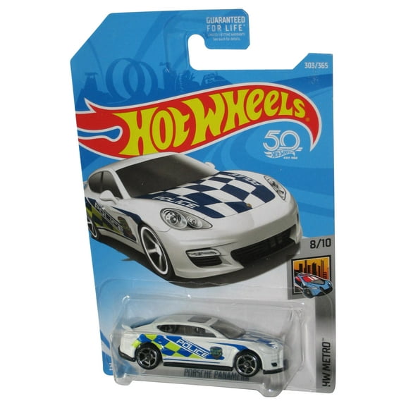 Hot Wheels HW Metro 8/10 (2017) White Porsche Panamera Toy Car 303/365