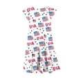 thumbnail image 5 of Delliss Girls Dress Flared Sleeve Ruffle Hem A-Line Sundress Casual Dresses 6-15 Years, 5 of 7