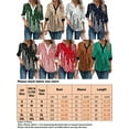 thumbnail image 4 of Frontwalk Women Summer Tops V Neck T-shirt Striped T Shirt Ladies Loose Tunic Blouse Short Sleeve Pullover Dark Green S, 4 of 4
