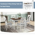 thumbnail image 3 of Harper & Bright Designs Farmhouse 5 Piece Modern Wood Dining Table with Chair White, 3 of 16