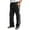 Black, variant on Male Color Block Sweatpants Loose Fit Pant for Autumn Winter Sports Patchwork Casual Trousers Gray L