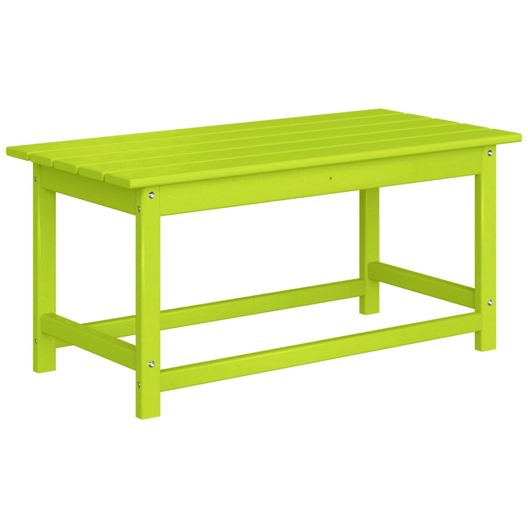 Westin Outdoor 35" Inch Adirondack Coffee Table for Patio Backyard UV Weather Resistant HDPE Plastic, Lime