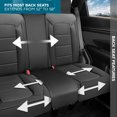 thumbnail image 5 of Motorbox Classic Edition Bench Seat Cover, Premium Faux Leather Back Seat Covers for Cars Trucks Vans SUV, Rear Car Seat Covers Back Seats Only, Automotive Interior Cover - Gray, 5 of 6