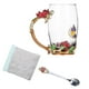 thumbnail image 1 of Yuarrent 350ml esmalte azul rosa flor taza de café de cristal 320ml Margarita leche té copas de vino whisky cóctel regalo chupito taza con cuchara Teteras Rosa Roja 350ML Yuarrent HA005099-05B, 1 of 1