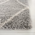 thumbnail image 3 of SAFAVIEH Fontana Catrina Geometric Plush Shag Area Rug, Grey/Cream, 5'3" x 7'6", 3 of 5